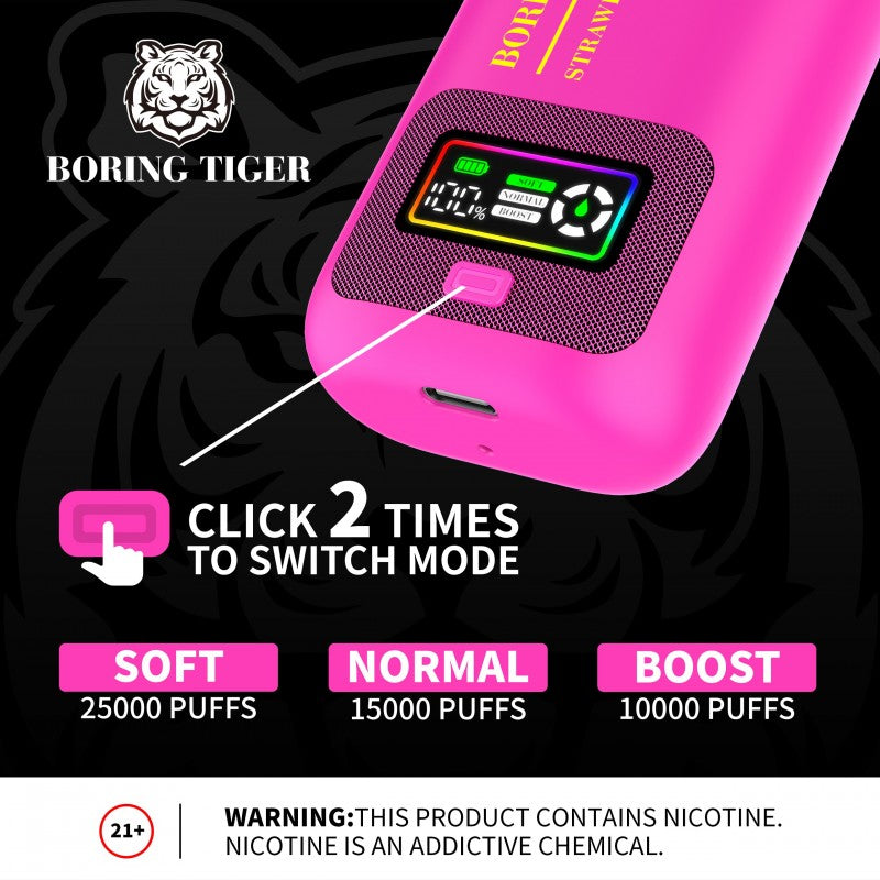 Boring Tiger 25000 Disposable 5% (1 box - 5 disposables)