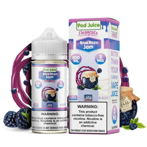 Pod Juice 100mL Blue Razz Jam