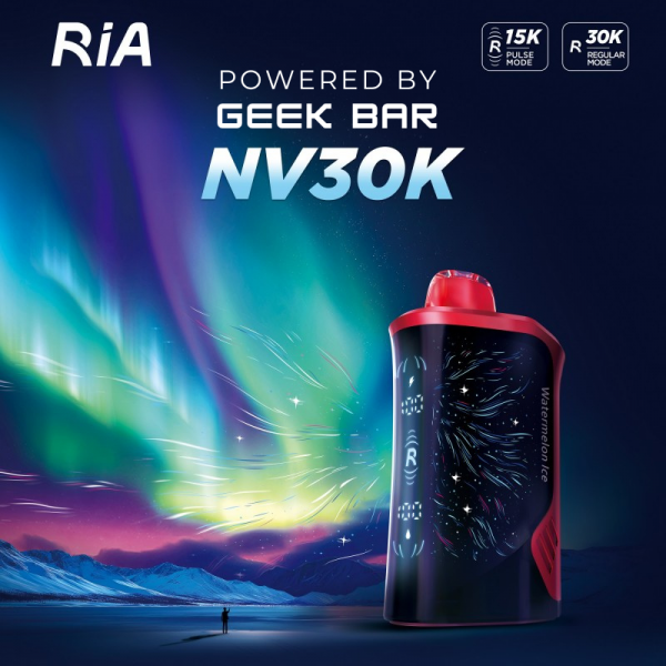 Ria Nv30k Disposable 5 Powered By Geek Bar Display Box Of 5 E