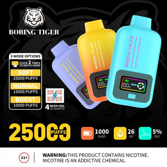 Boring Tiger 25000 Disposable 5%