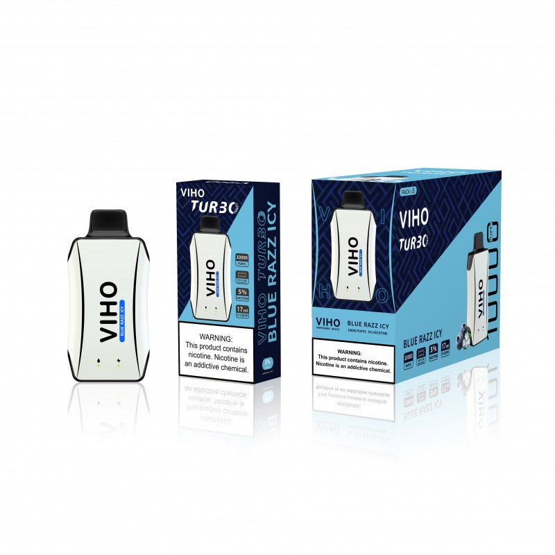 Viho Turbo 10000 puff 5% (50 mg) nicotine rechargeable blue razz icy
